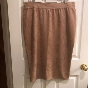 Elegant Tan Pencil Skirt